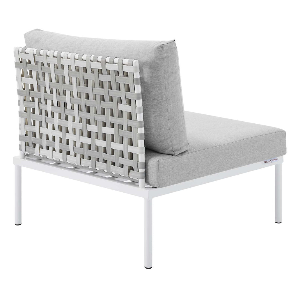 Harmony Sunbrella¨ Basket Weave Outdoor Patio Aluminum Armless Chair by Modway