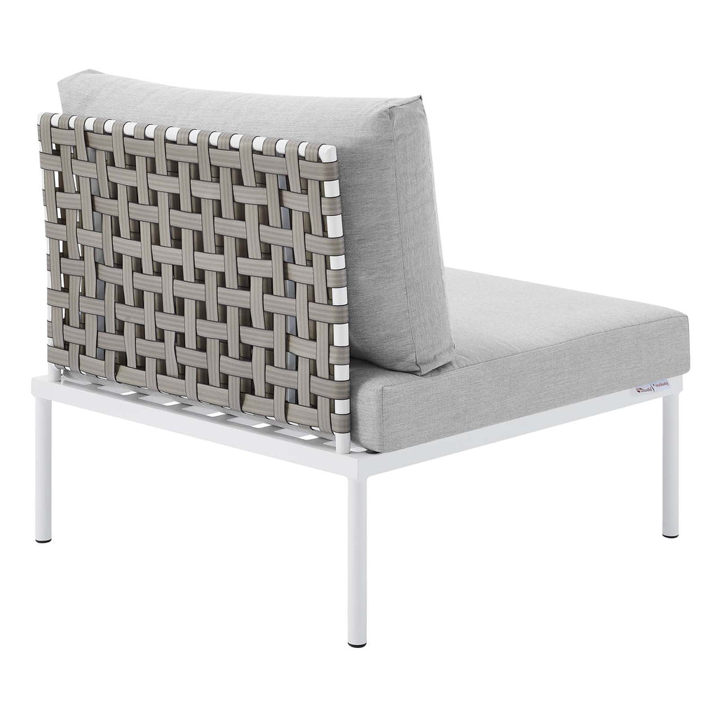 Harmony Sunbrella¨ Basket Weave Outdoor Patio Aluminum Armless Chair by Modway