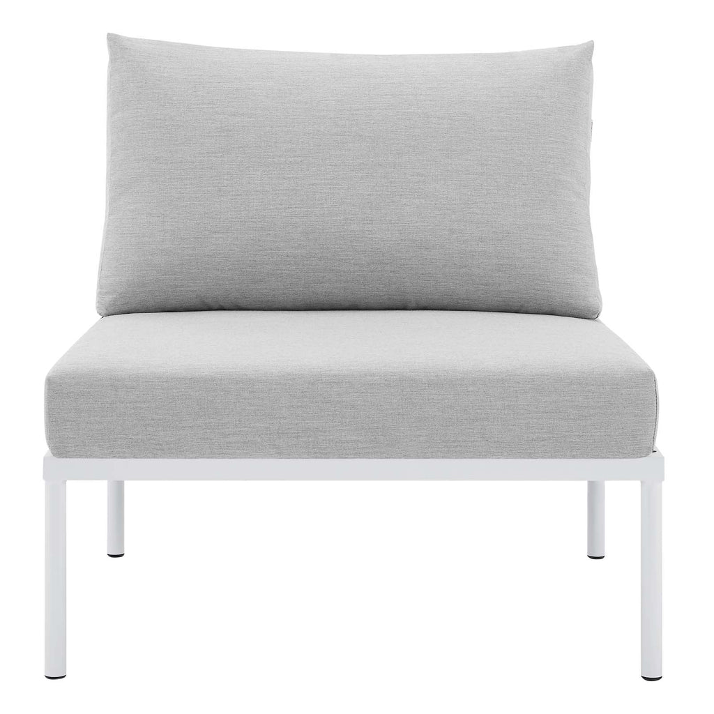 Harmony Sunbrella¨ Basket Weave Outdoor Patio Aluminum Armless Chair by Modway