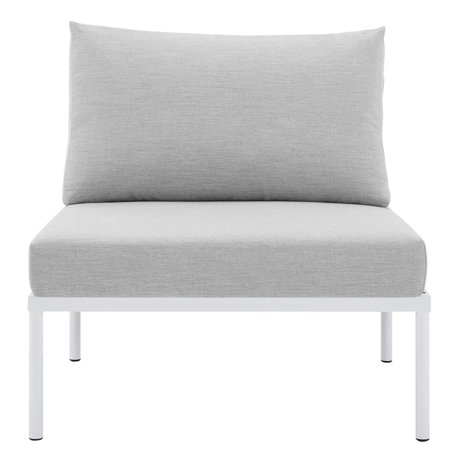 Harmony Sunbrella¨ Basket Weave Outdoor Patio Aluminum Armless Chair by Modway