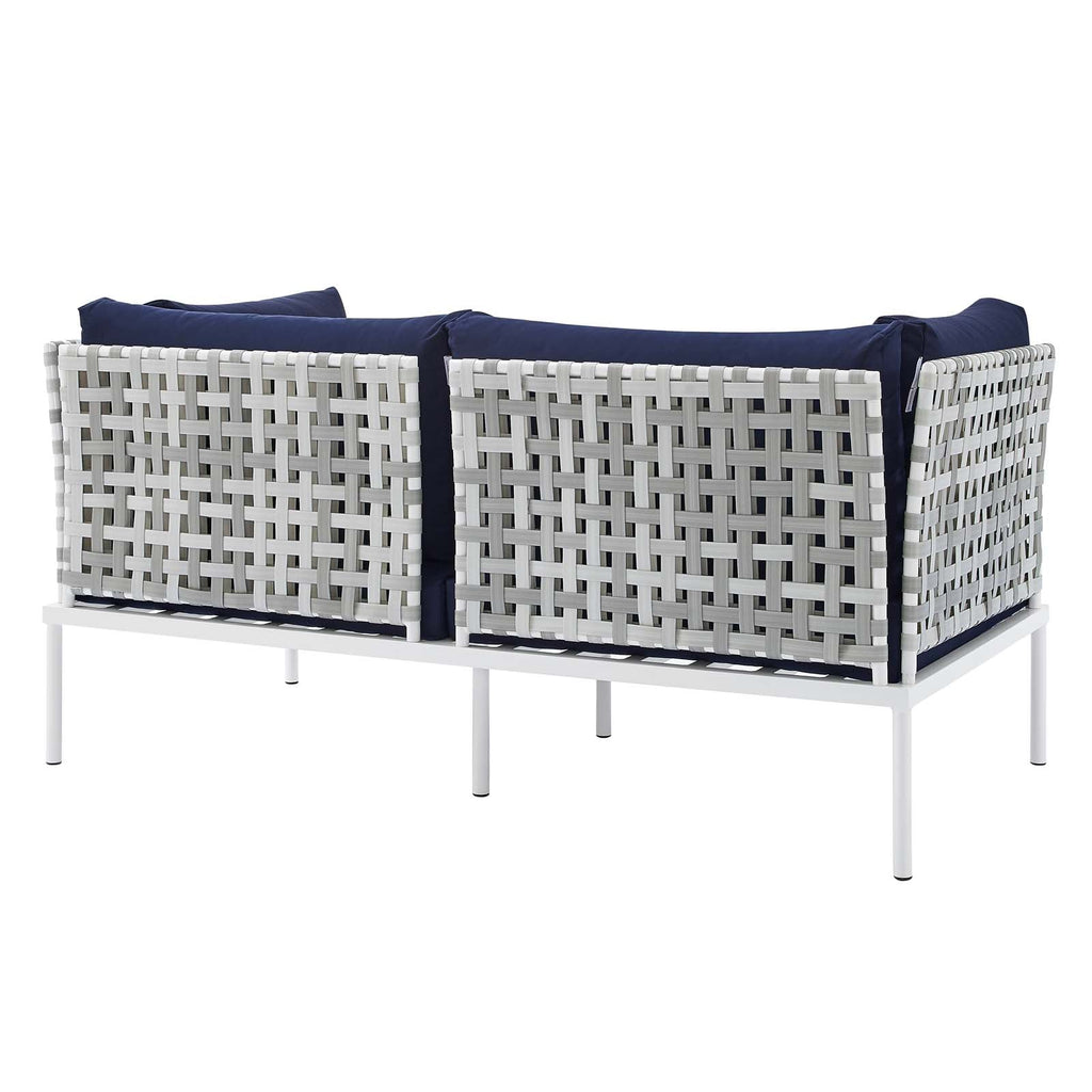 Harmony Sunbrella¨ Basket Weave Outdoor Patio Aluminum Loveseat by Modway