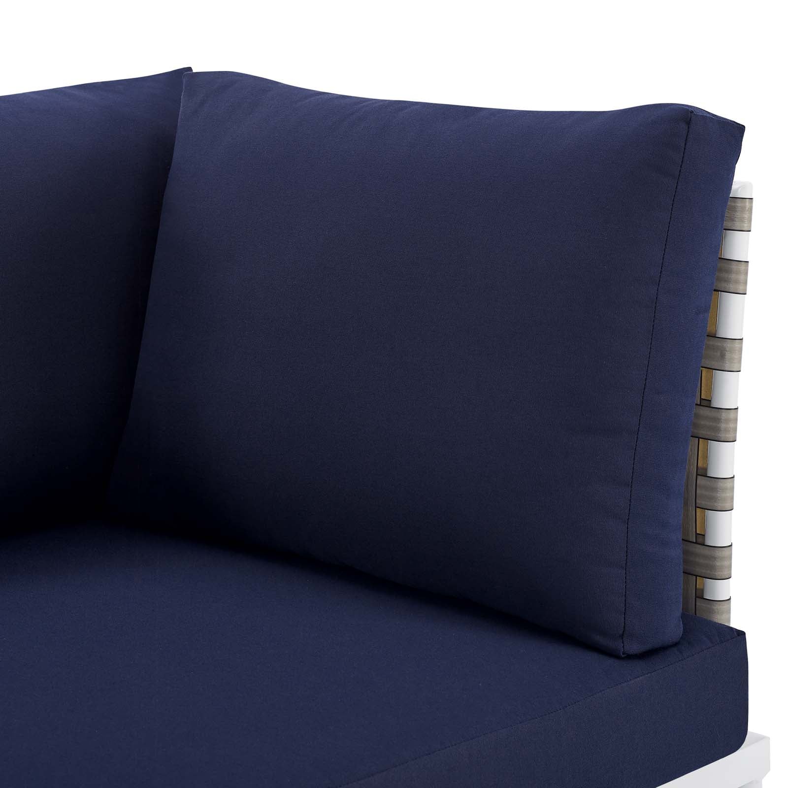 Harmony Sunbrella¨ Basket Weave Outdoor Patio Aluminum Loveseat by Modway