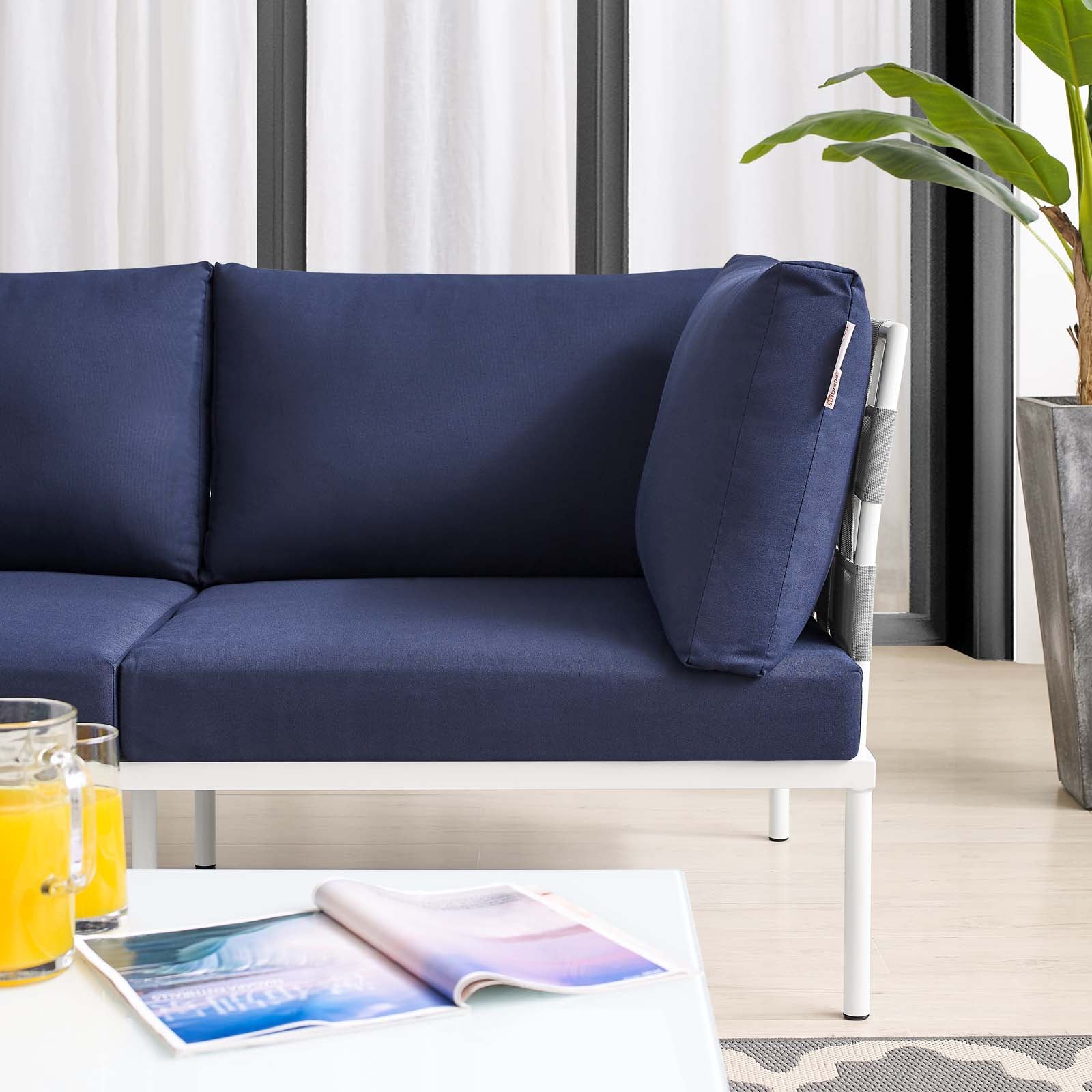 Harmony Sunbrella¨ Outdoor Patio Aluminum Loveseat by Modway