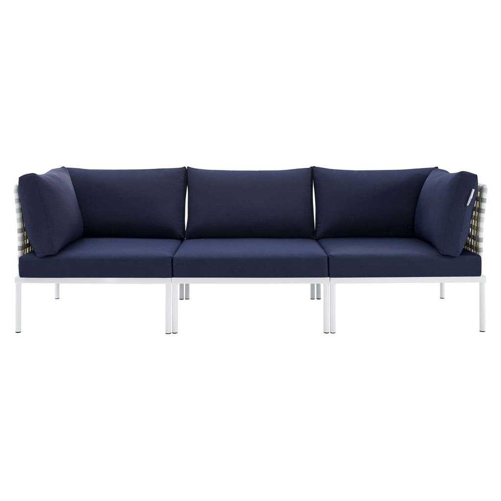 Harmony Sunbrella¨ Basket Weave Outdoor Patio Aluminum Sofa by Modway