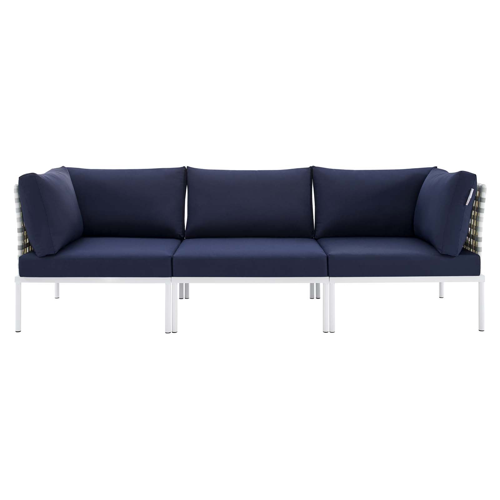 Harmony Sunbrella¨ Basket Weave Outdoor Patio Aluminum Sofa by Modway