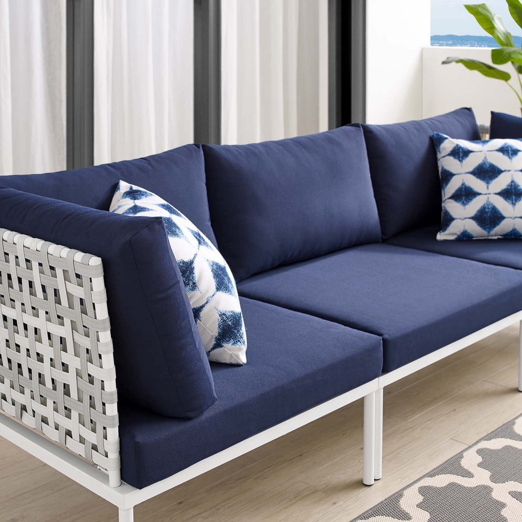 Harmony Sunbrella¨ Basket Weave Outdoor Patio Aluminum Sofa by Modway