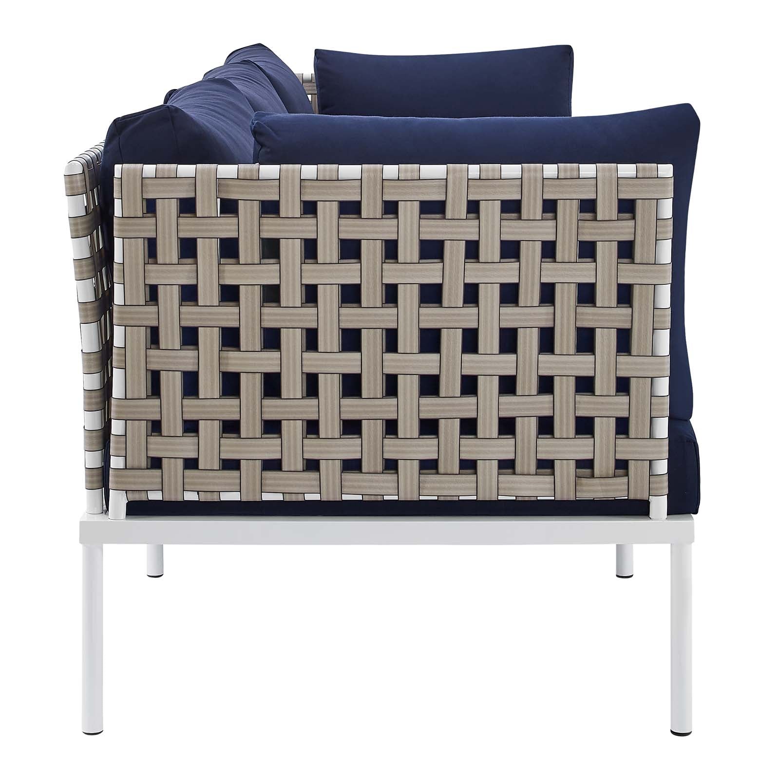 Harmony Sunbrella¨ Basket Weave Outdoor Patio Aluminum Sofa by Modway