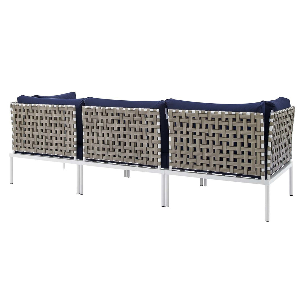 Harmony Sunbrella¨ Basket Weave Outdoor Patio Aluminum Sofa by Modway