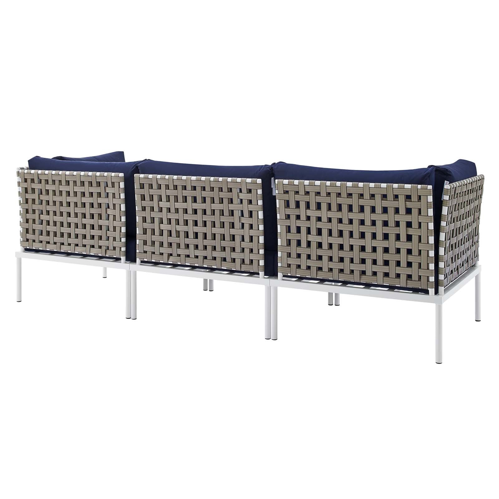 Harmony Sunbrella¨ Basket Weave Outdoor Patio Aluminum Sofa by Modway