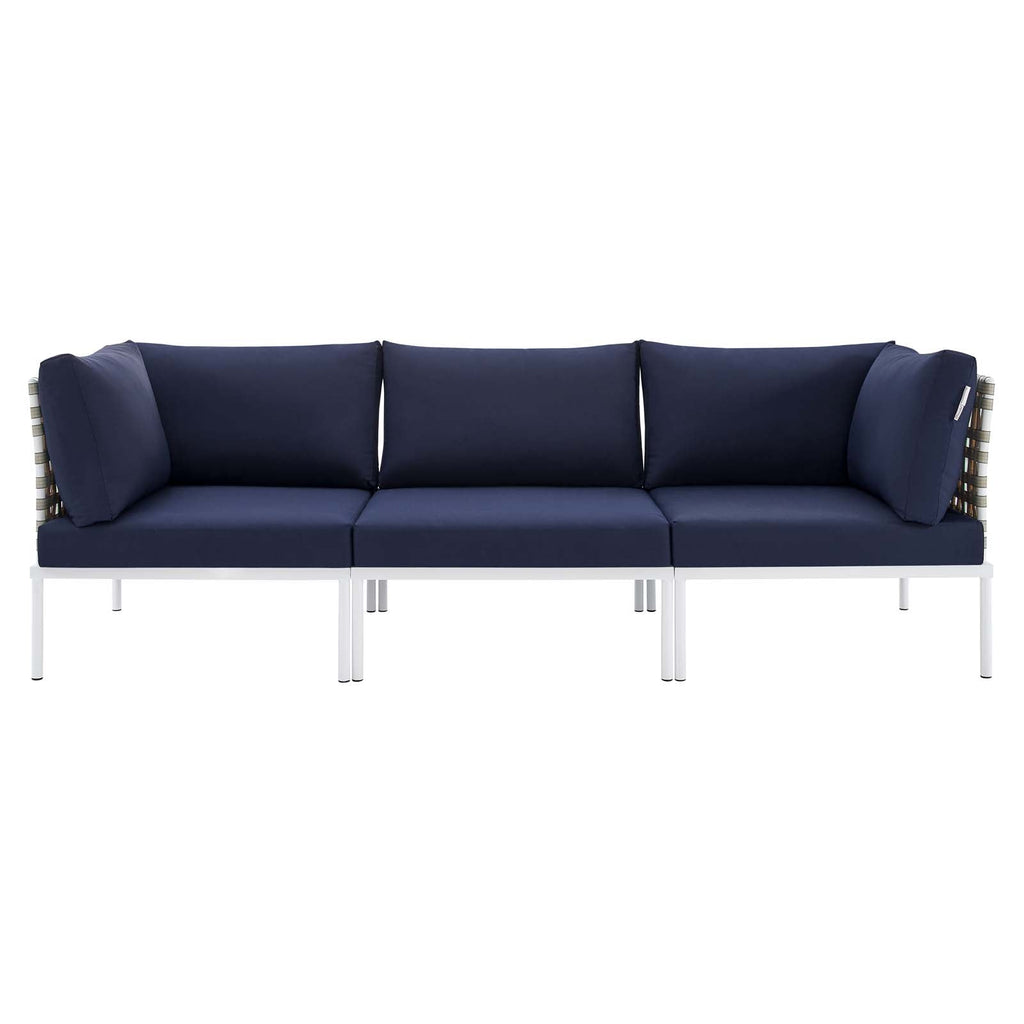 Harmony Sunbrella¨ Basket Weave Outdoor Patio Aluminum Sofa by Modway