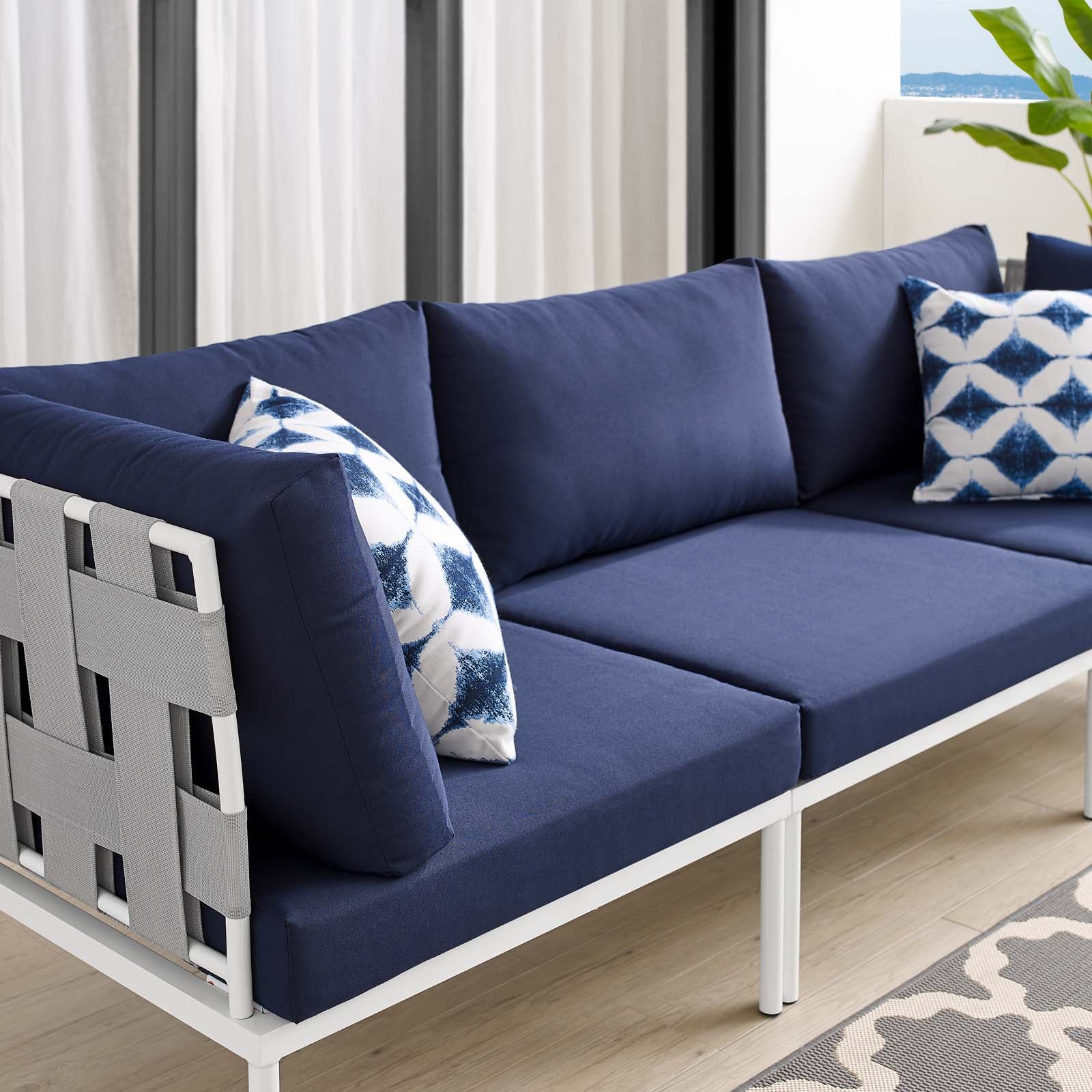 Harmony Sunbrella¨ Outdoor Patio Aluminum Sofa by Modway