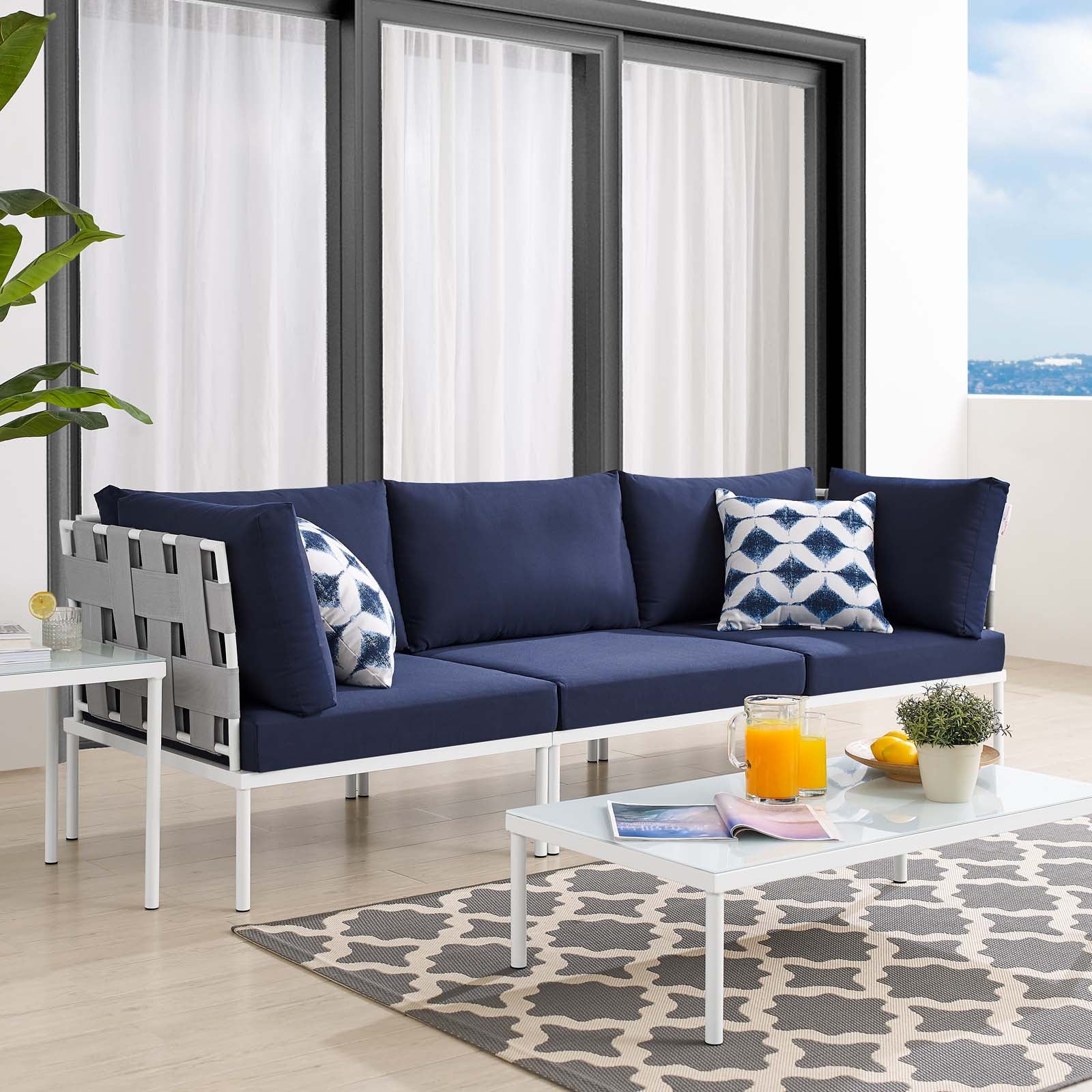 Harmony Sunbrella¨ Outdoor Patio Aluminum Sofa by Modway