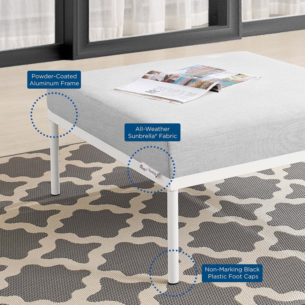 Harmony Sunbrella¨ Outdoor Patio Aluminum Ottoman by Modway