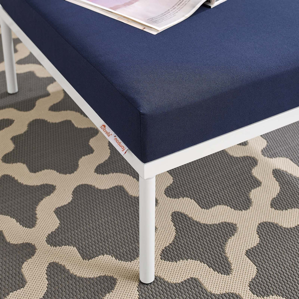 Harmony Sunbrella¨ Outdoor Patio Aluminum Ottoman by Modway
