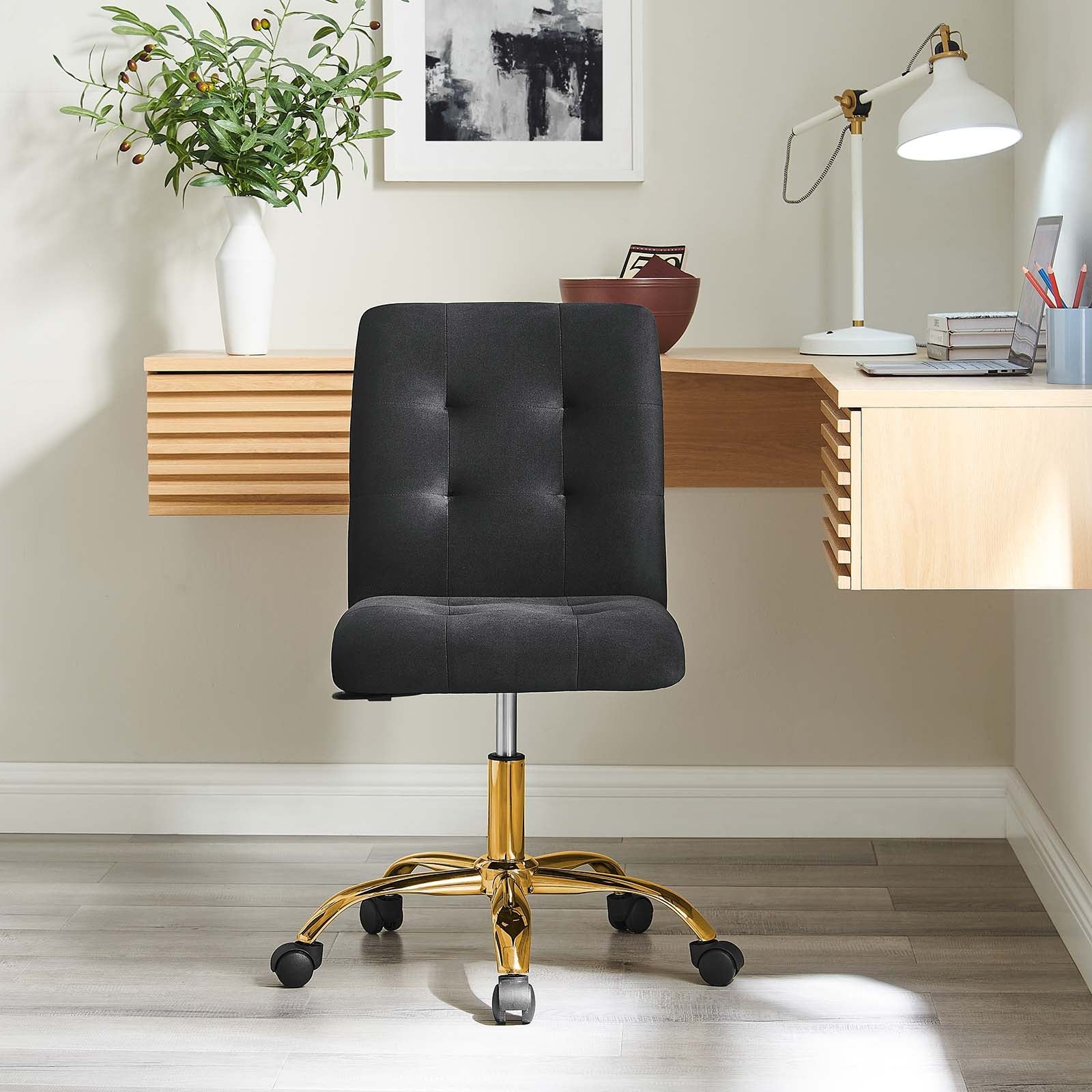 Prim Armless Performance Velvet Office Chair by Modway