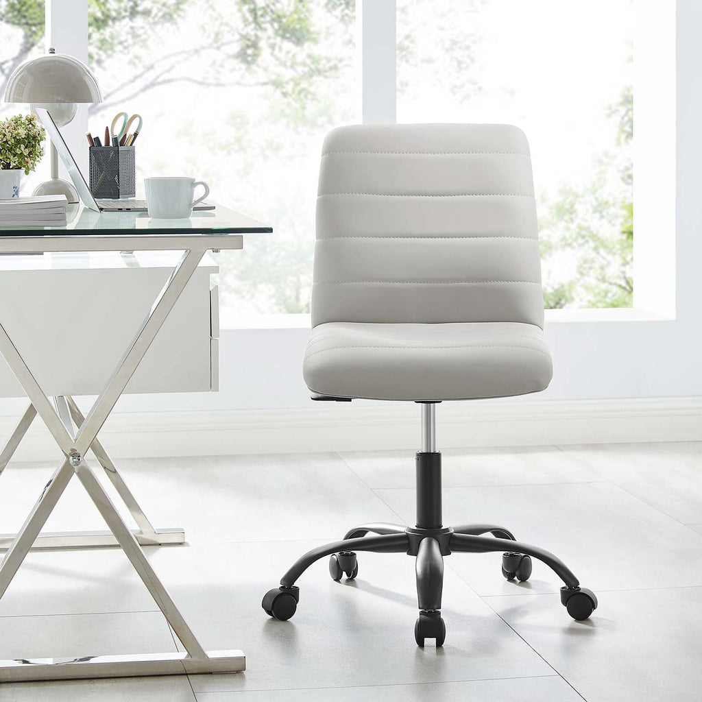 Ripple Armless Vegan Leather Office Chair by Modway