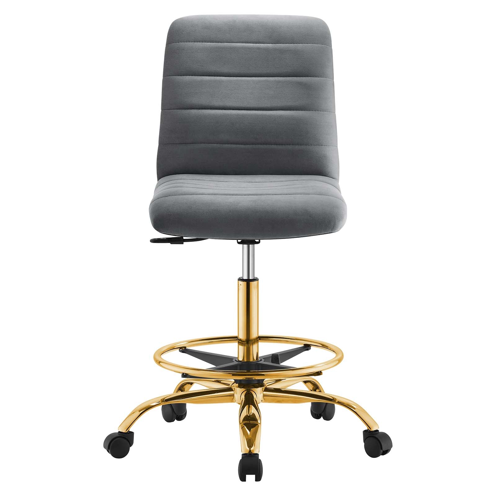 Ripple Armless Performance Velvet Drafting Chair by Modway