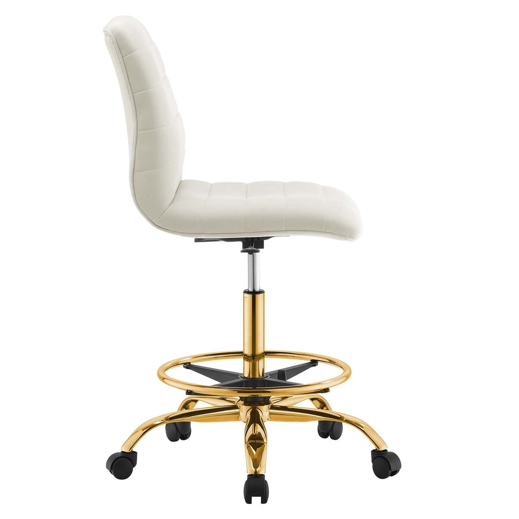 Ripple Armless Performance Velvet Drafting Chair by Modway