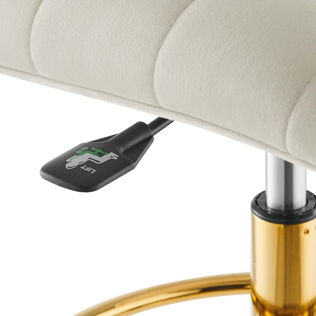 Ripple Armless Performance Velvet Drafting Chair by Modway