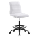 Ripple Armless Vegan Leather Drafting Chair by Modway
