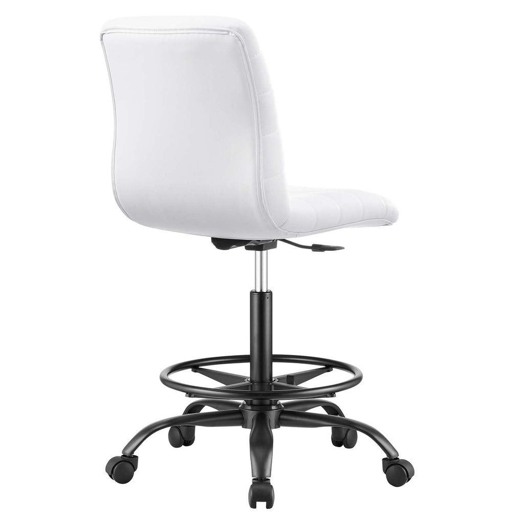 Ripple Armless Vegan Leather Drafting Chair by Modway