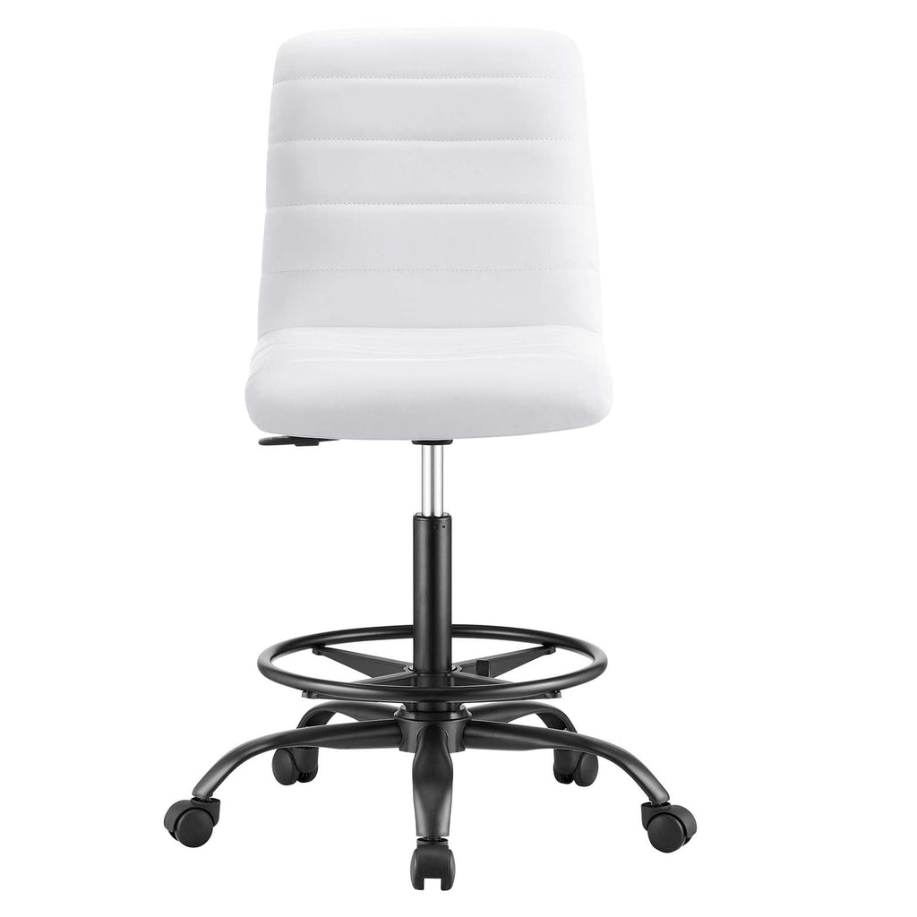 Ripple Armless Vegan Leather Drafting Chair by Modway