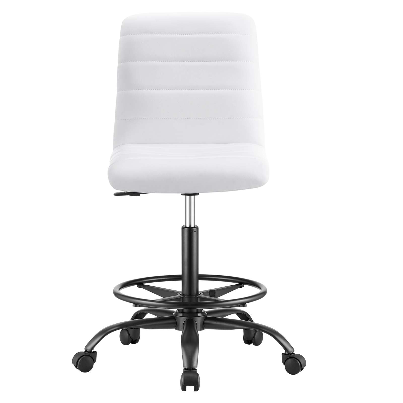 Ripple Armless Vegan Leather Drafting Chair by Modway