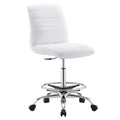 Ripple Armless Vegan Leather Drafting Chair by Modway