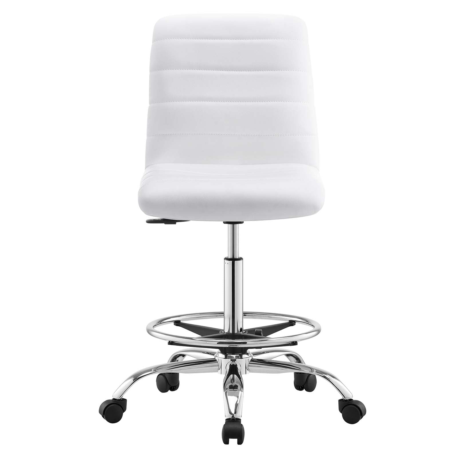 Ripple Armless Vegan Leather Drafting Chair by Modway