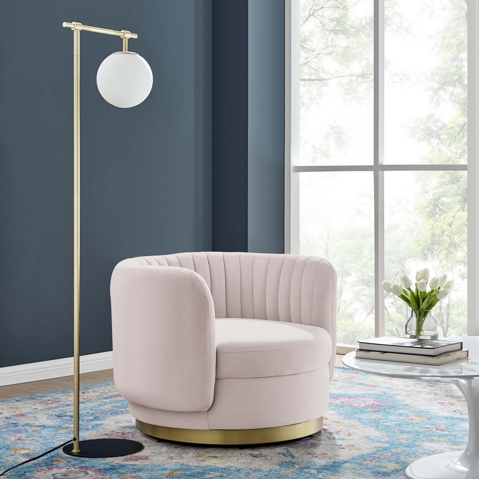 Embrace Tufted Performance Velvet Swivel Chair by Modway