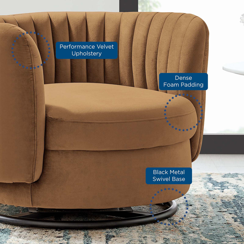 Embrace Tufted Performance Velvet Swivel Chair by Modway