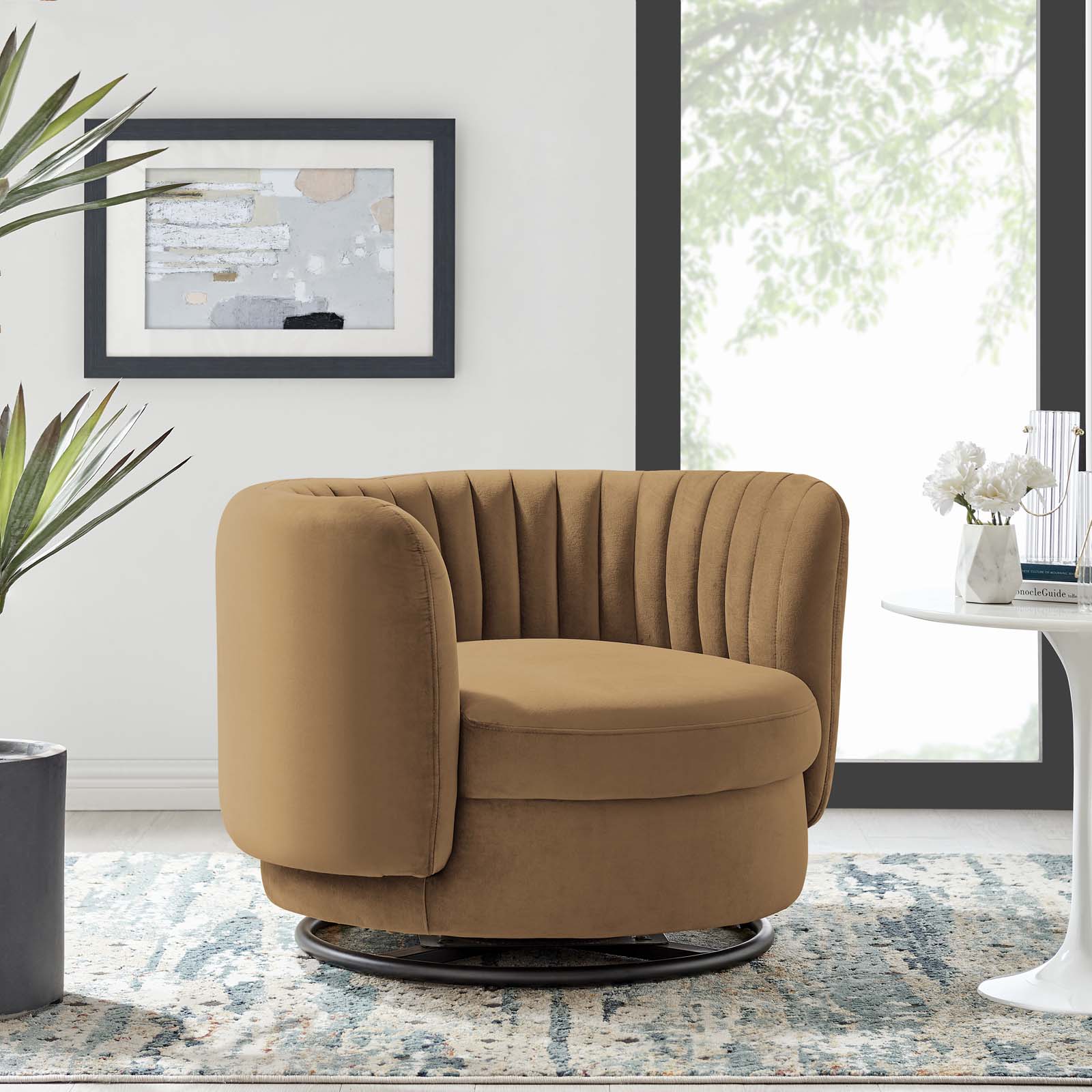 Embrace Tufted Performance Velvet Swivel Chair by Modway