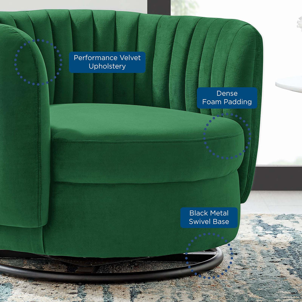 Embrace Tufted Performance Velvet Swivel Chair by Modway