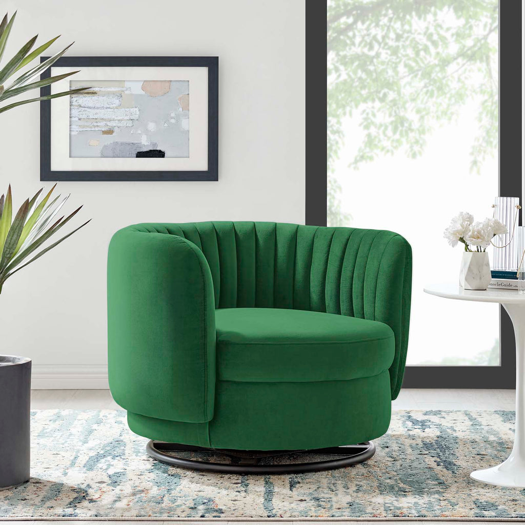 Embrace Tufted Performance Velvet Swivel Chair by Modway