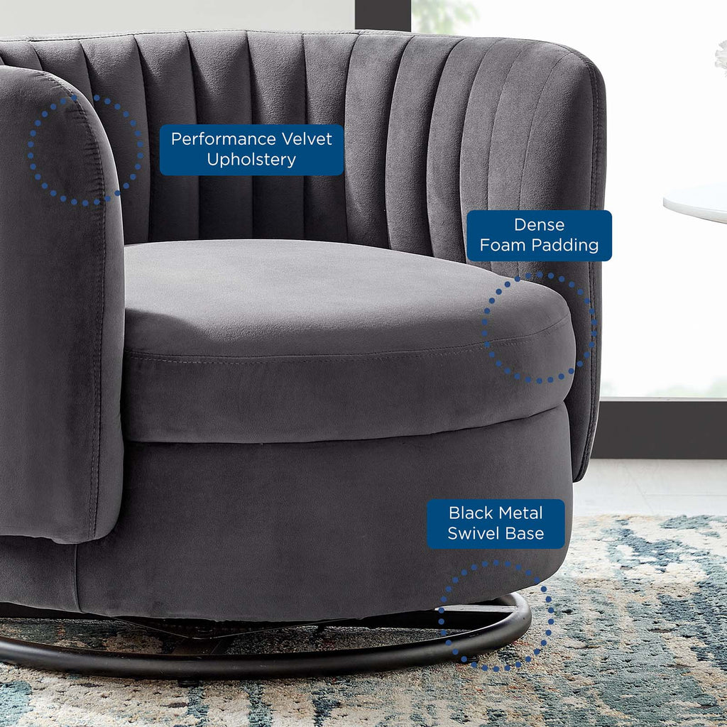 Embrace Tufted Performance Velvet Swivel Chair by Modway