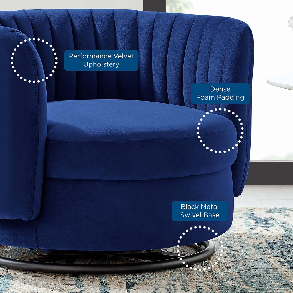 Embrace Tufted Performance Velvet Swivel Chair by Modway