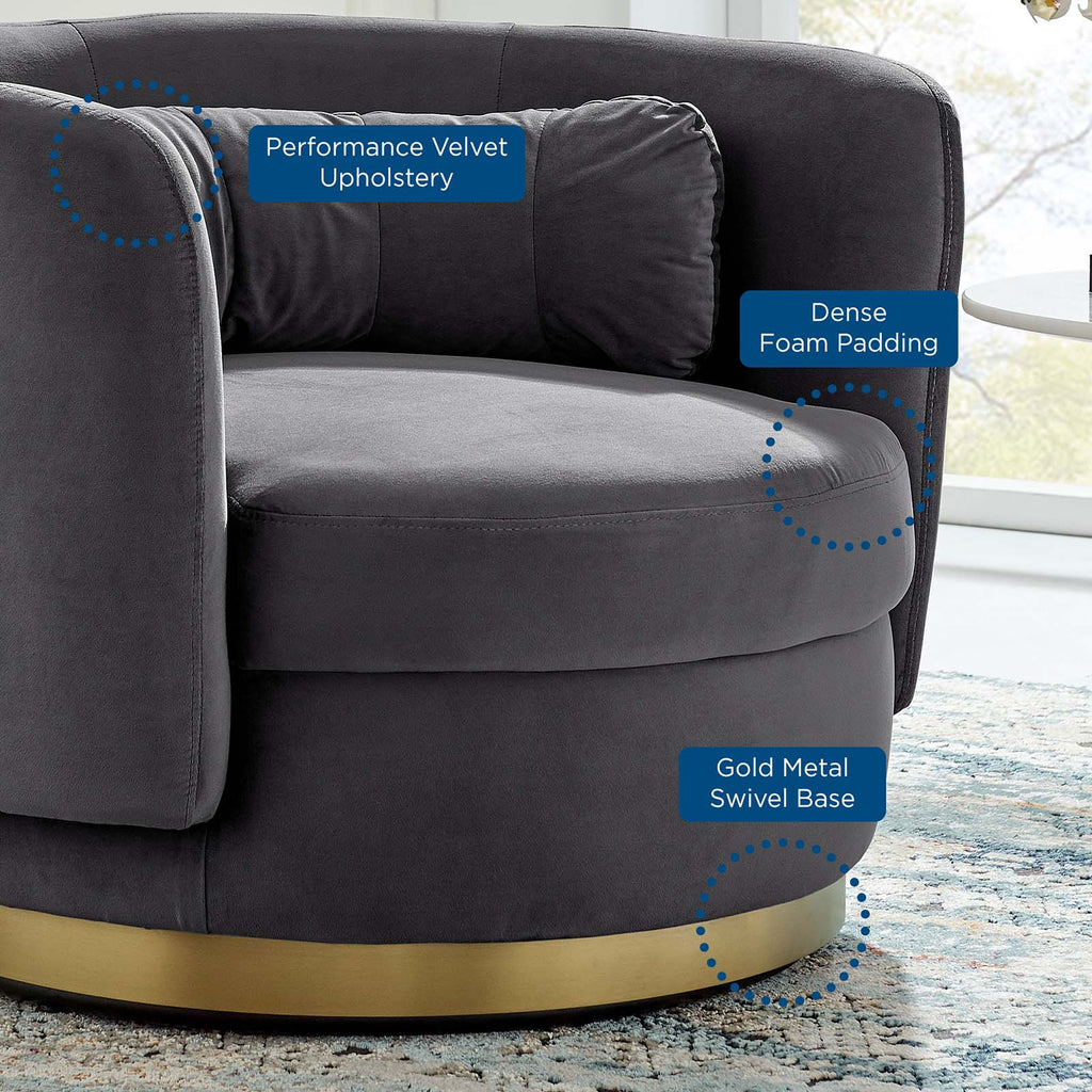 Relish Performance Velvet Swivel Chair by Modway