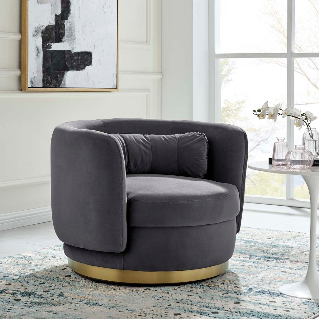 Relish Performance Velvet Swivel Chair by Modway