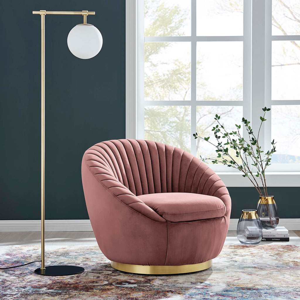 Whirr Tufted Performance Velvet Swivel Chair by Modway