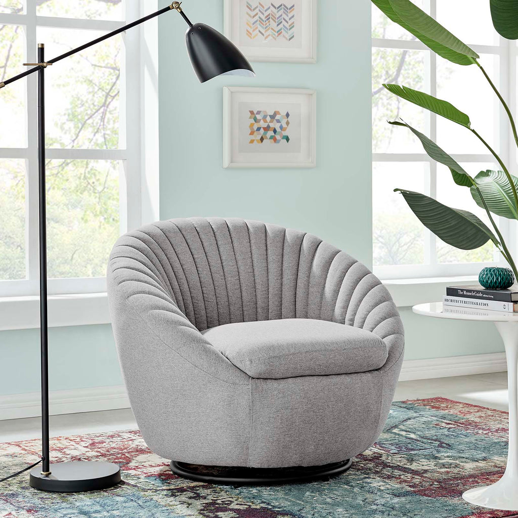 Whirr Tufted Fabric Swivel Chair by Modway