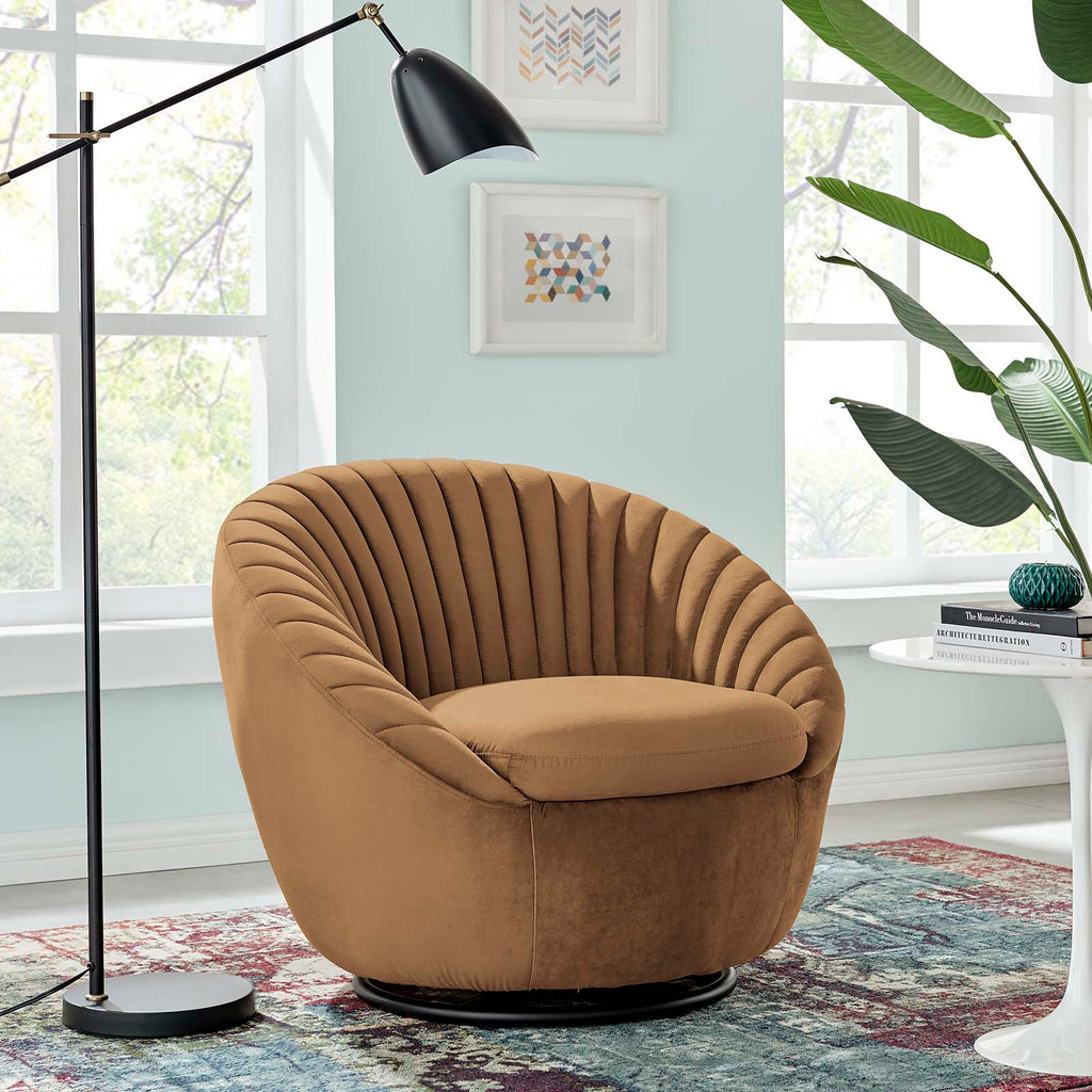 Whirr Tufted Performance Velvet Swivel Chair by Modway
