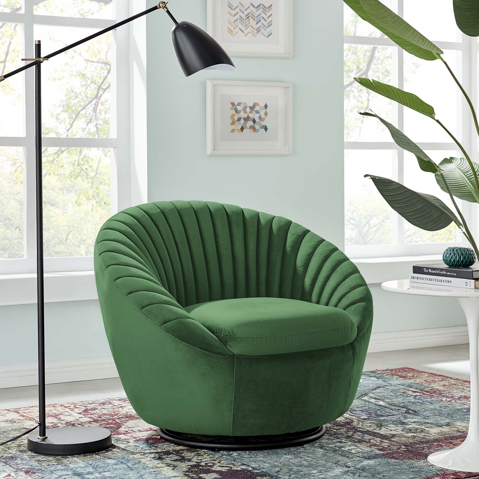 Whirr Tufted Performance Velvet Swivel Chair by Modway