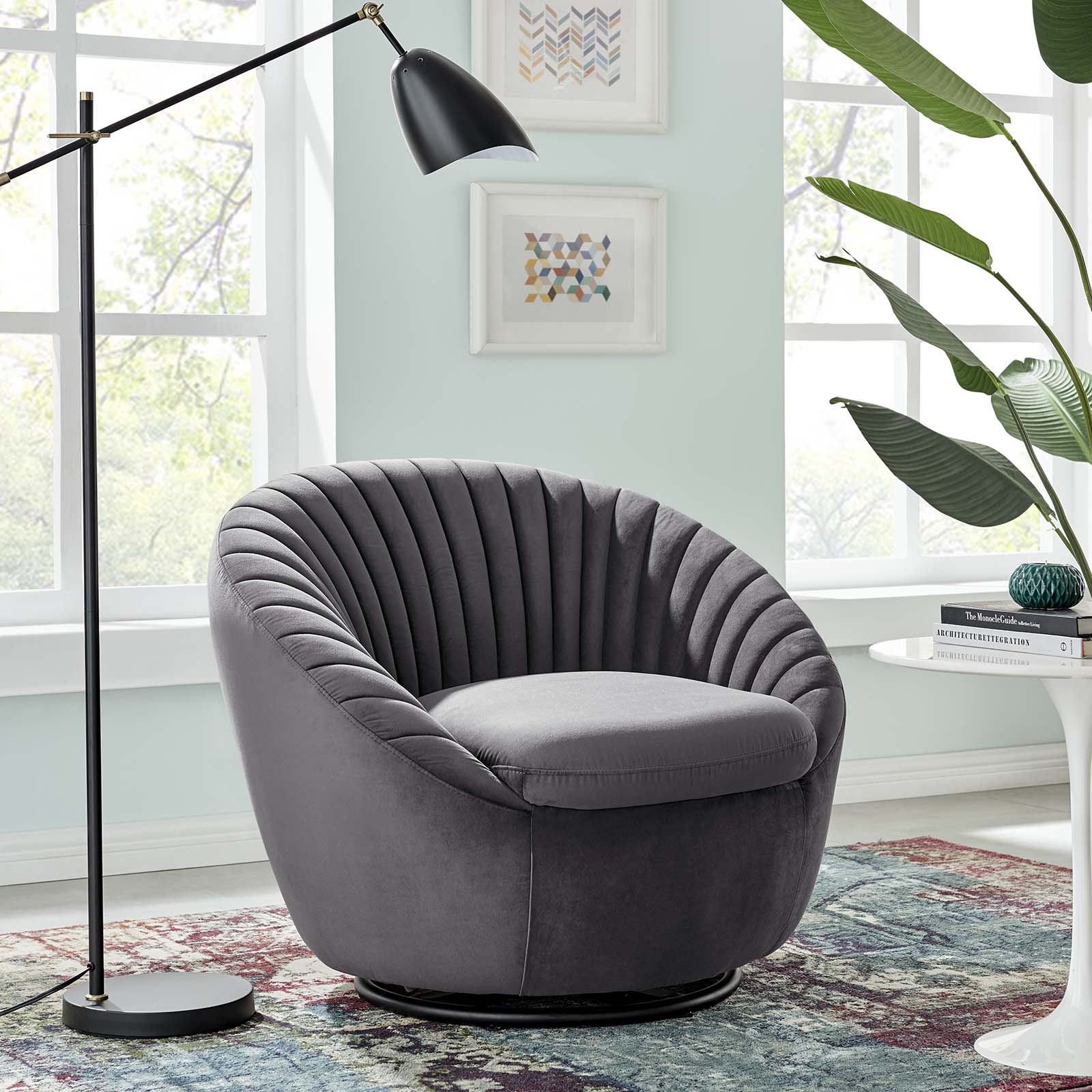 Whirr Tufted Performance Velvet Swivel Chair by Modway