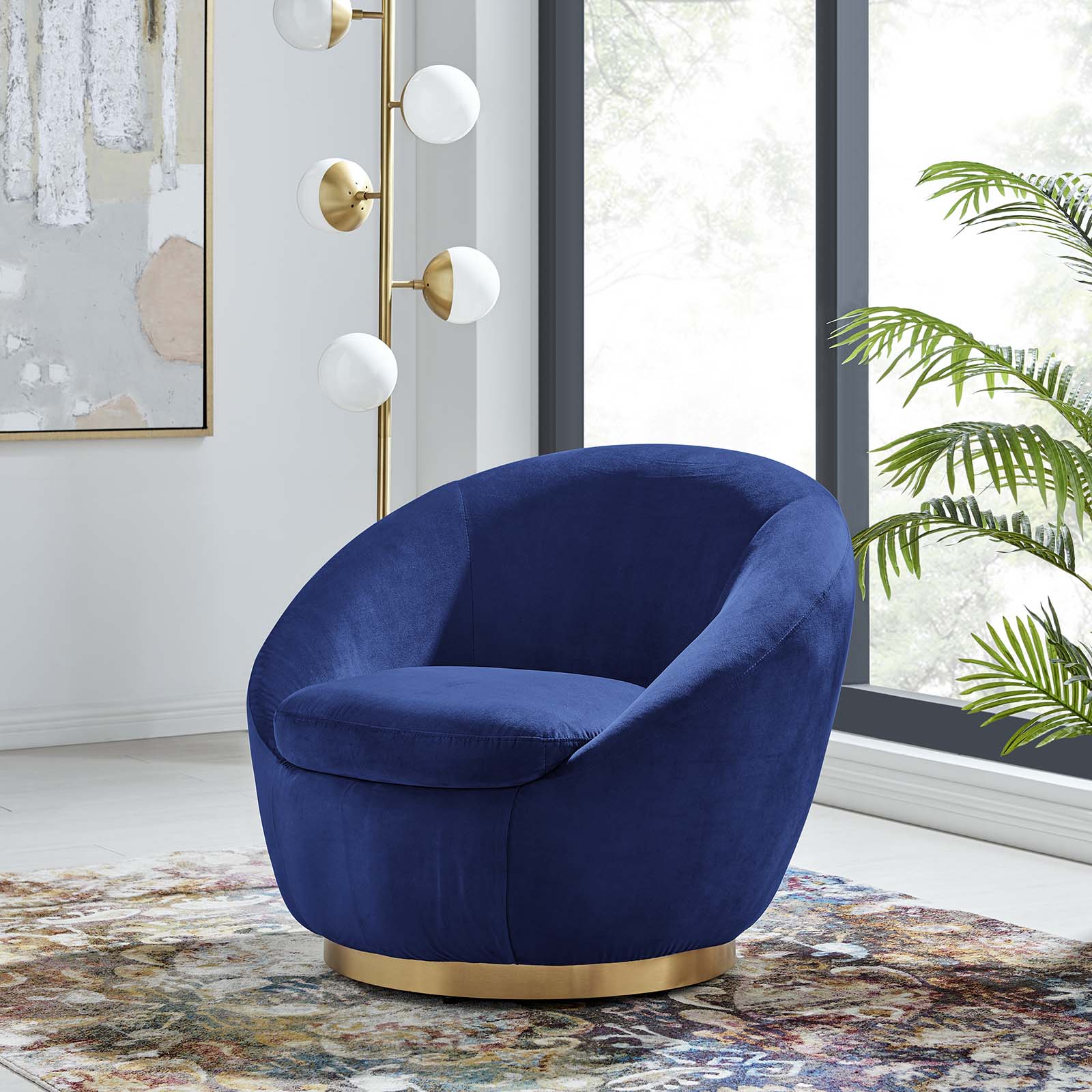 Buttercup Performance Velvet Swivel Chair by Modway
