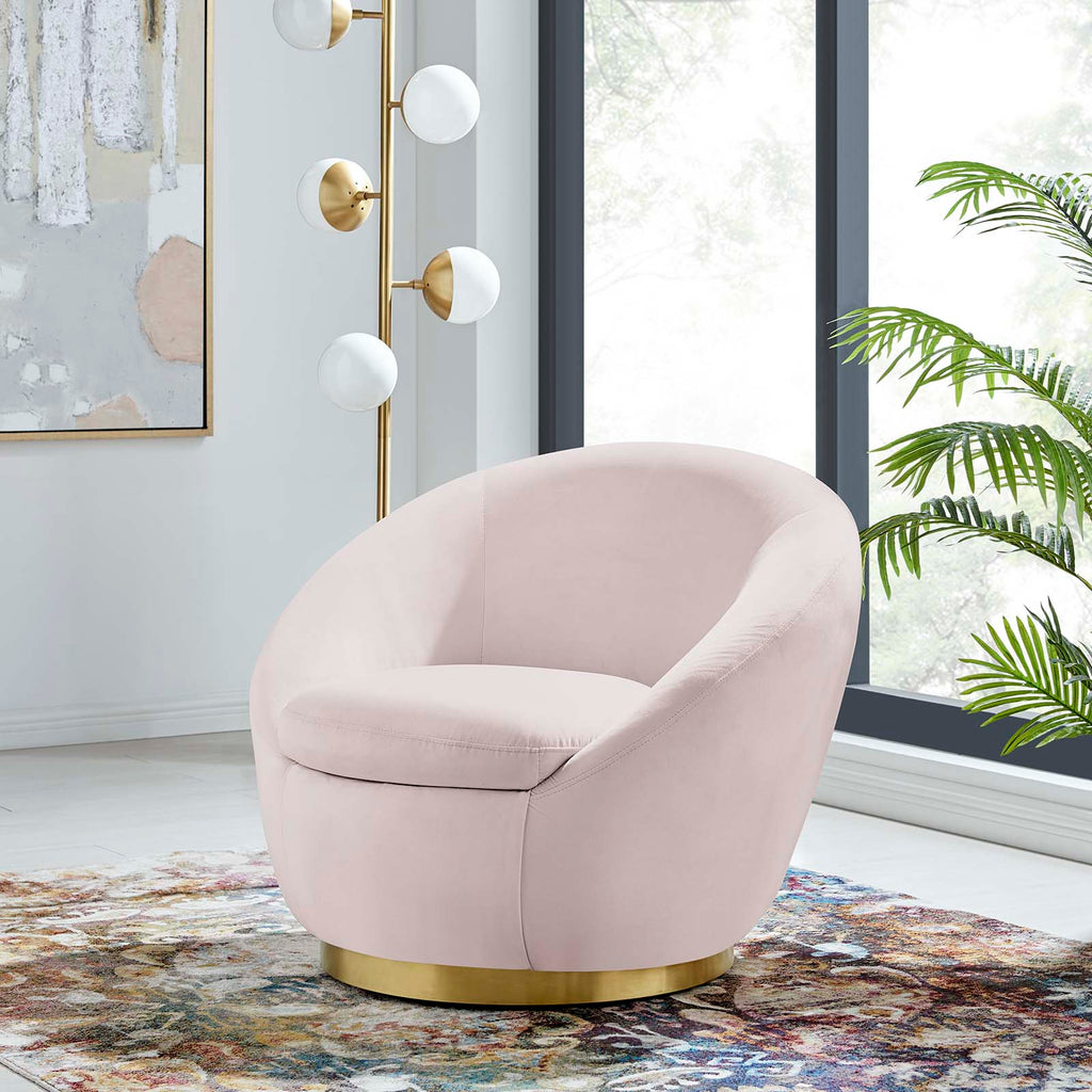 Buttercup Performance Velvet Swivel Chair by Modway