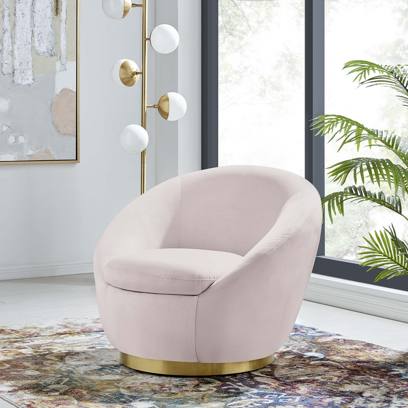 Buttercup Performance Velvet Swivel Chair by Modway