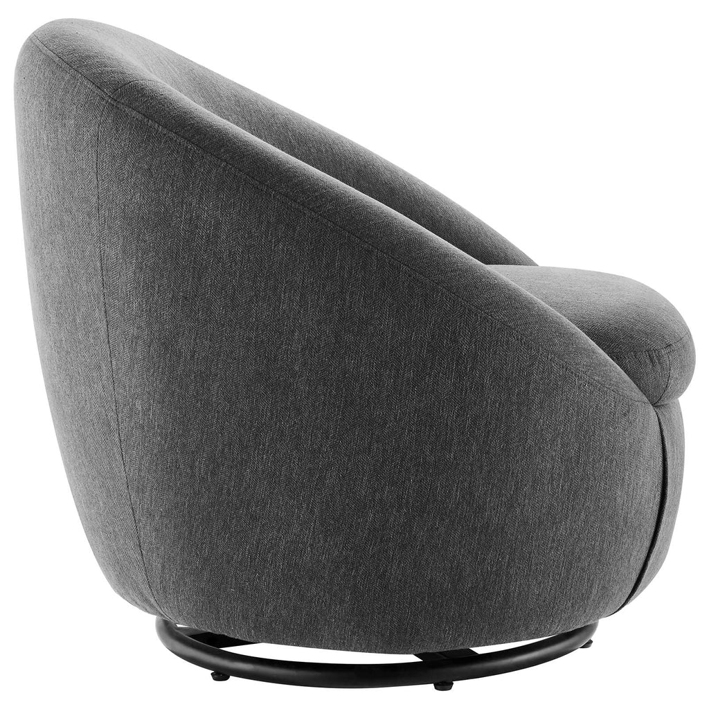 Buttercup Upholstered Fabric Swivel Chair by Modway