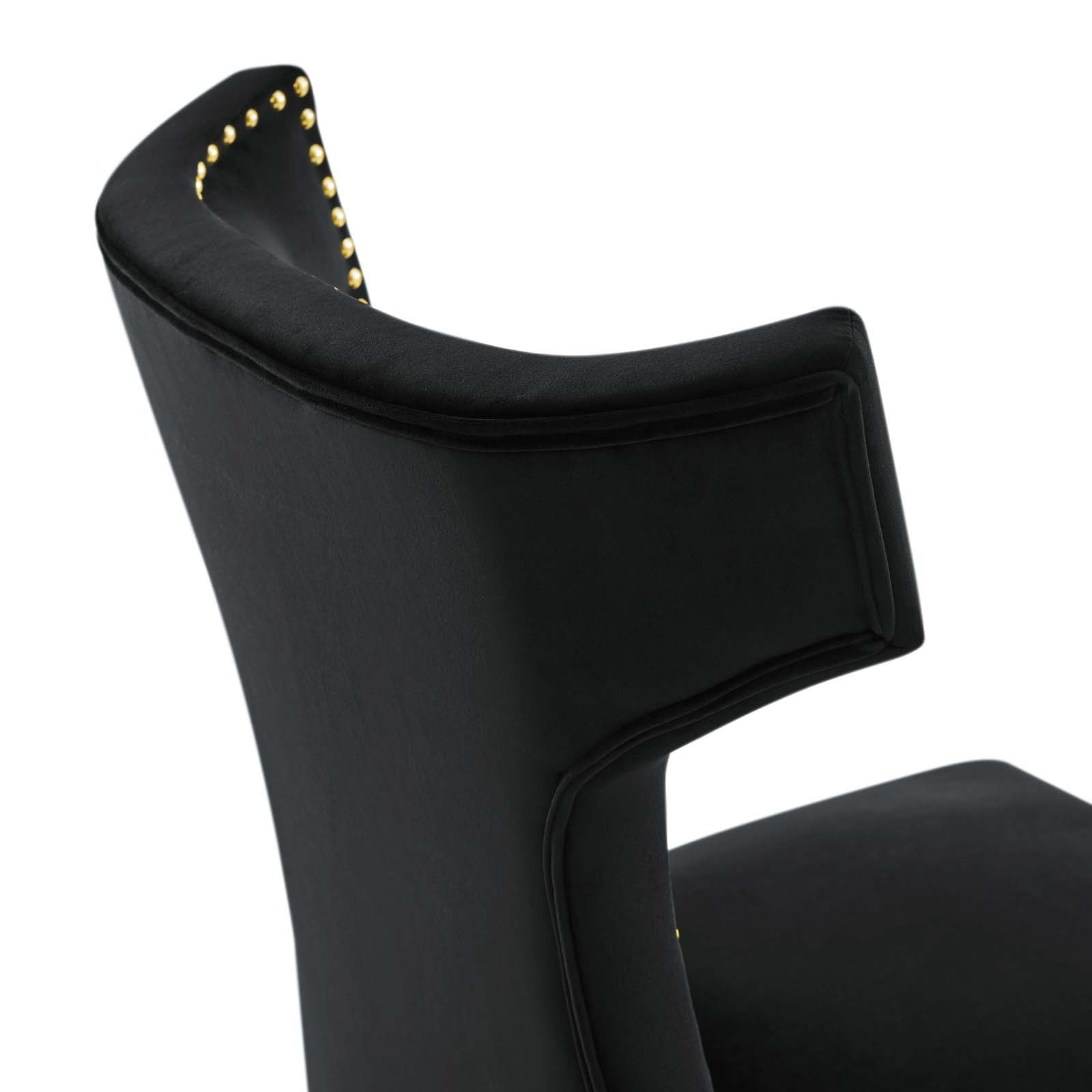 Curve Performance Velvet Dining Chairs Set of 2 by Modway