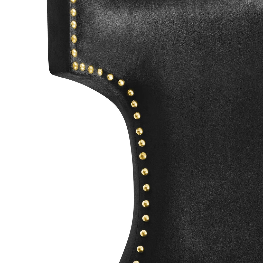 Curve Performance Velvet Dining Chairs Set of 2 by Modway