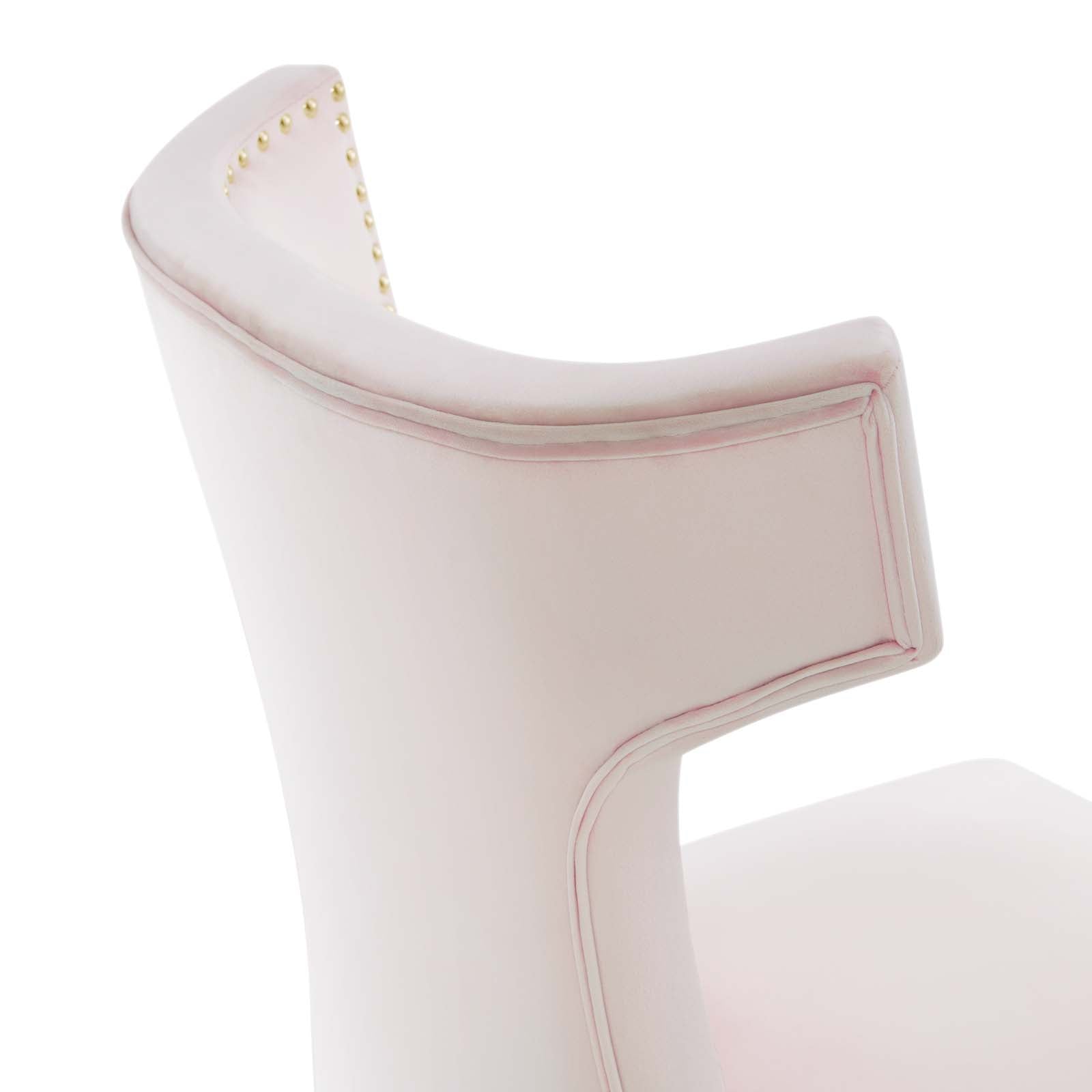 Curve Performance Velvet Dining Chairs Set of 2 by Modway